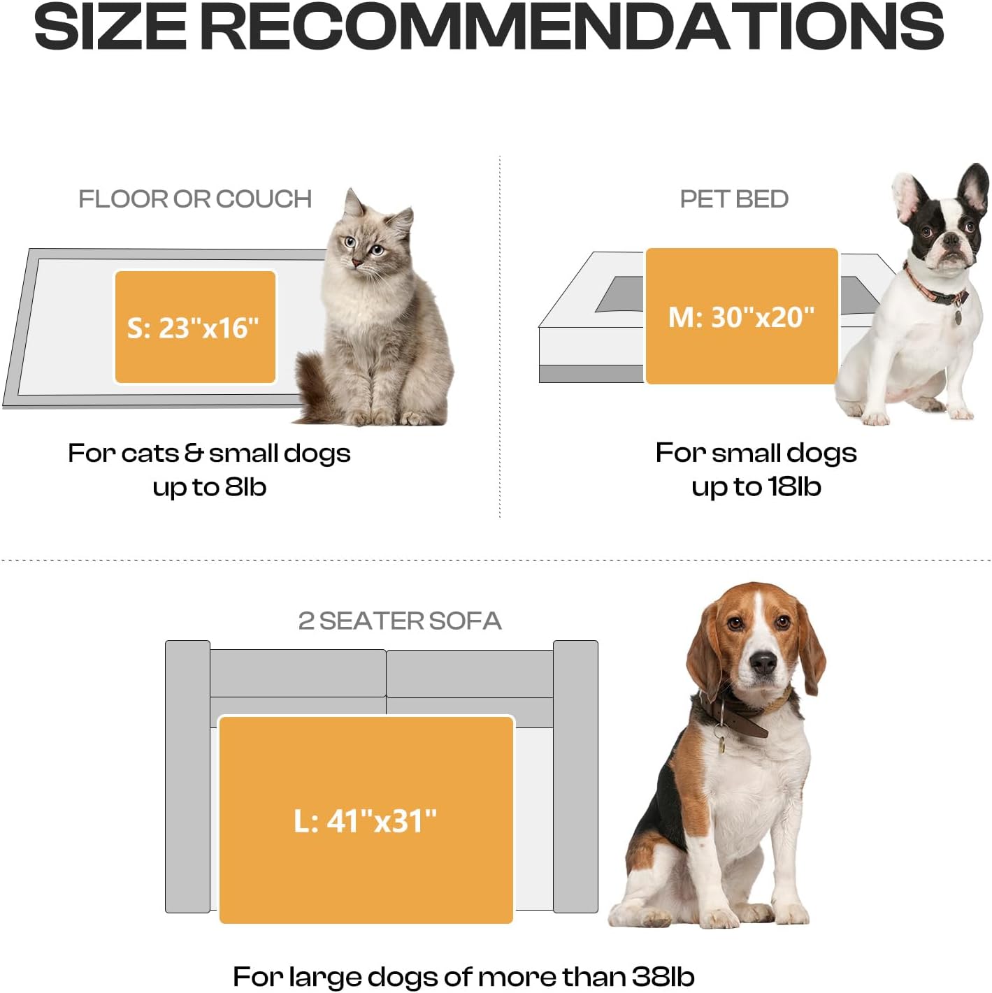 Cozy 3-Pack Premium Fleece Pet Blankets - Super Soft Fluffy Throw for Dogs and Cats in Adorable Paw Print Design (23x16 Inch)
