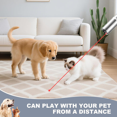Laser Pointer, Cat Toys, Cat Laser Pointer with 3 Light Modes & 5 Fun Patterns,Portable Interactive Kitten Pet Bird Dog Cat Mouse Toy for Fun Chase Play Exercise