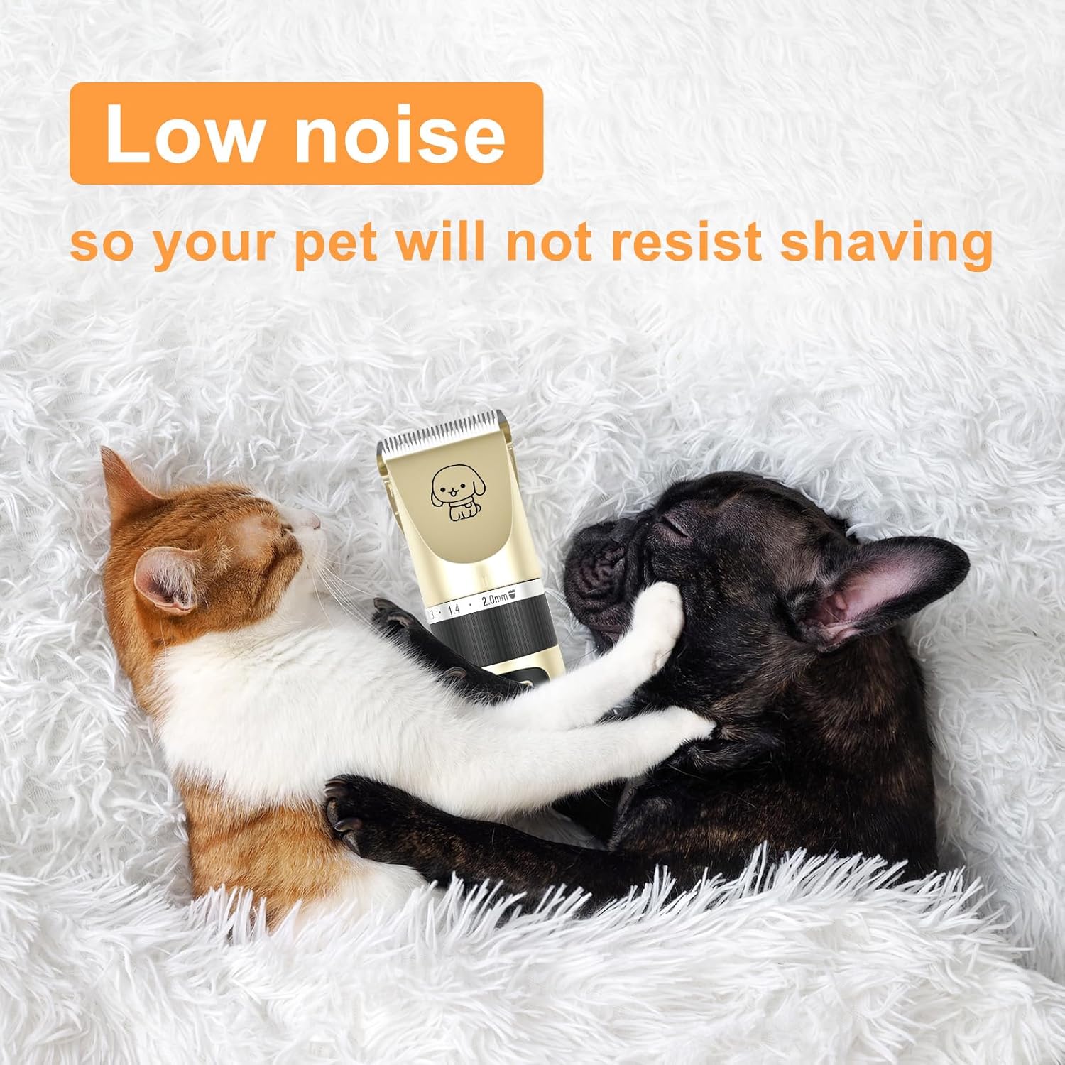 Ultimate Dog Grooming Kit: Cordless Low Noise Clippers & Rechargeable Hair Trimmer for Cats and Dogs - Perfect for Paws and Fur!