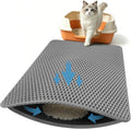 Double Layer Honeycomb Cat Litter Mat - Ultra Soft, BPA-Free, Non-Slip & Urine-Proof - Perfect for Small Spaces - Gray - Pack of 1
