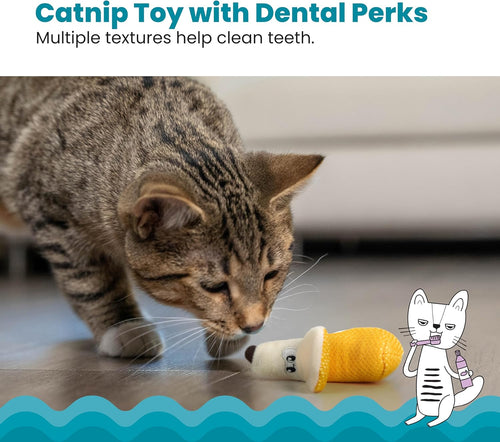Petstages Dental Banana Catnip Cat Chew Toy